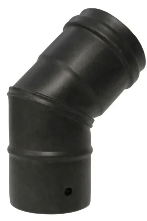 Dinak SW pellets black, rookgasafvoerbocht 45°, type 040, 80 mm - Snelle levering