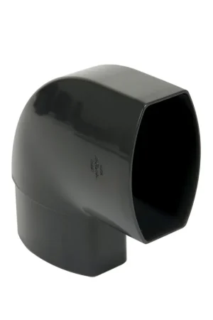 Klantfavoriet - Nicoll Techtan Ovation platte hwa bocht 87°, pvc, inw. lijm x verjongd spie, antraciet, 90 x 56 mm