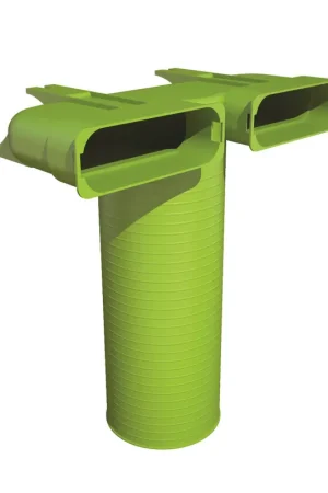 Premiumkwaliteit - Ubbink Air Excellent ventieladapter 90°, type AE45sc, incl. 1 afdekkap, groen, Ø 125 x 50 x 140 mm