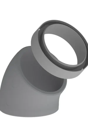 Duco iso bocht 45° met koppelstuk, type DucoFlex Star, d = 180 mm | Hoog gewaardeerd