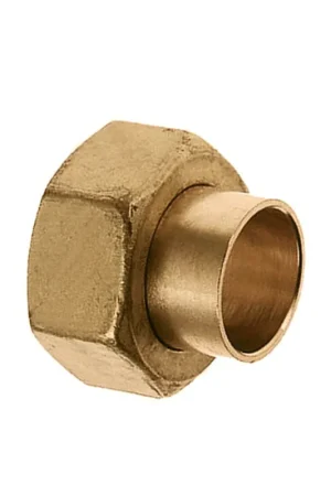 Bonfix 2-delige schroefkoppeling voor stopkraan, messing, inw. cap. x bi.dr., Kiwa, 22 mm x 1" | Aanrader