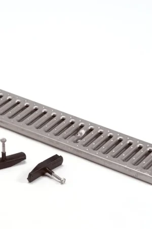 Bespaar nu - Anrin sleufrooster, type KE-100/KF-100, rvs 304, met roosterbevestiging, A15, 100 x 12,3 cm