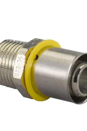 Uponor MLC-G gas draadkoppeling, pers x buitendraad, 20 mm x ¾" - Klaar voor verzending
