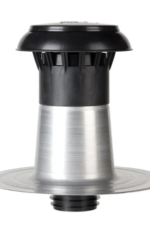 Shop nu - Anjo ontluchtingskap, type Vent-alu 3000, aluminium/pp, dubbelwandig, incl. plakplaat, 50 - 60 mm