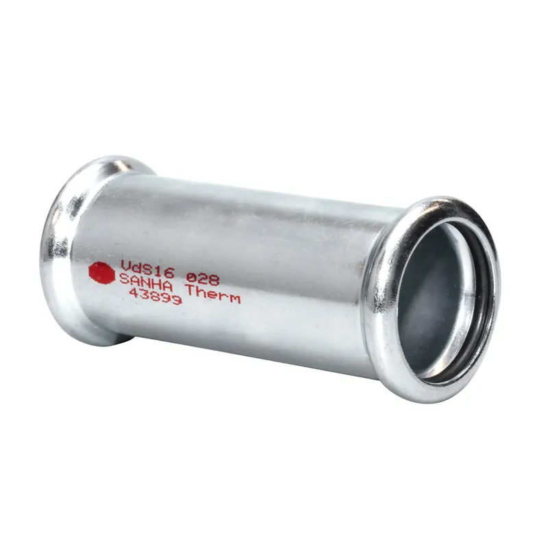 Prijsverlaging - Sanha Therm overschuifkoppeling, staal, 2x pers, 15 mm