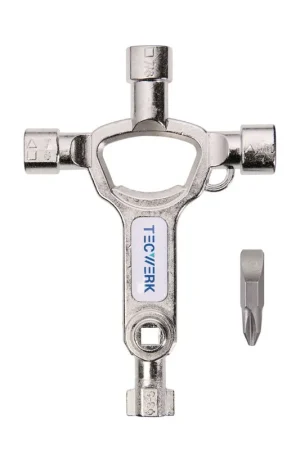 Nieuw binnengekomen - Tecwerk schakelkastsleutel, 6 functies, met flesopener