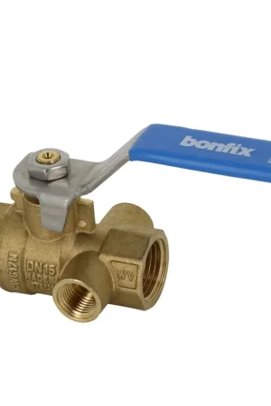 Bonfix kogelkraan met aftapgelegenheid, messing, 2x binnendraad, 10 bar, ½" | Deal