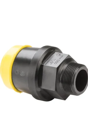 Prijsverlaging | Hawle draadkoppeling, type K6125, steek x buitendraad, zwart, Gastec QA, 25 mm x ¾"