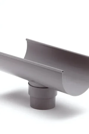 S-lon gootuitloop voor mastgoot, pvc, 6", uitloop 80 mm, grijs | Laatste stuks