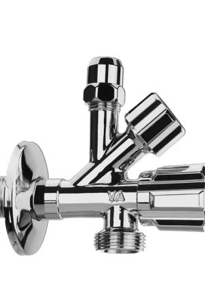 Hoog gewaardeerd - Raminex hoekstopkraan, messing verchroomd, incl. keerklep, ½" x ¾" bu.dr. x 3/8"