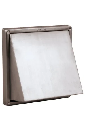 Wees er snel bij | Nedco ventilatierooster, rvs 304, spie, met klep, 125 mm, geborsteld rvs