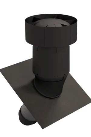 Klaar voor verzending - Ubbink dakdoorvoer, voor mechanische ventilatie, Ventus, 15 - 55°, zwart, 150 - 160 mm