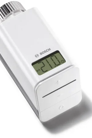 Aanbieding - Bosch thermostaatknop M30x1,5 elektromotor bereik 5-30°C met klokprogramma wit 7736701574