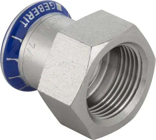 Geberit Mapress RVS schroefbus 22 mm x Rp3/4 binnendraad 31806 | Trending