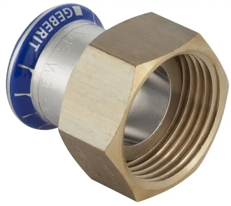 Geberit Mapress RVS vlakke koppeling 22 mm x G1" wartel 35034 - Lage prijs