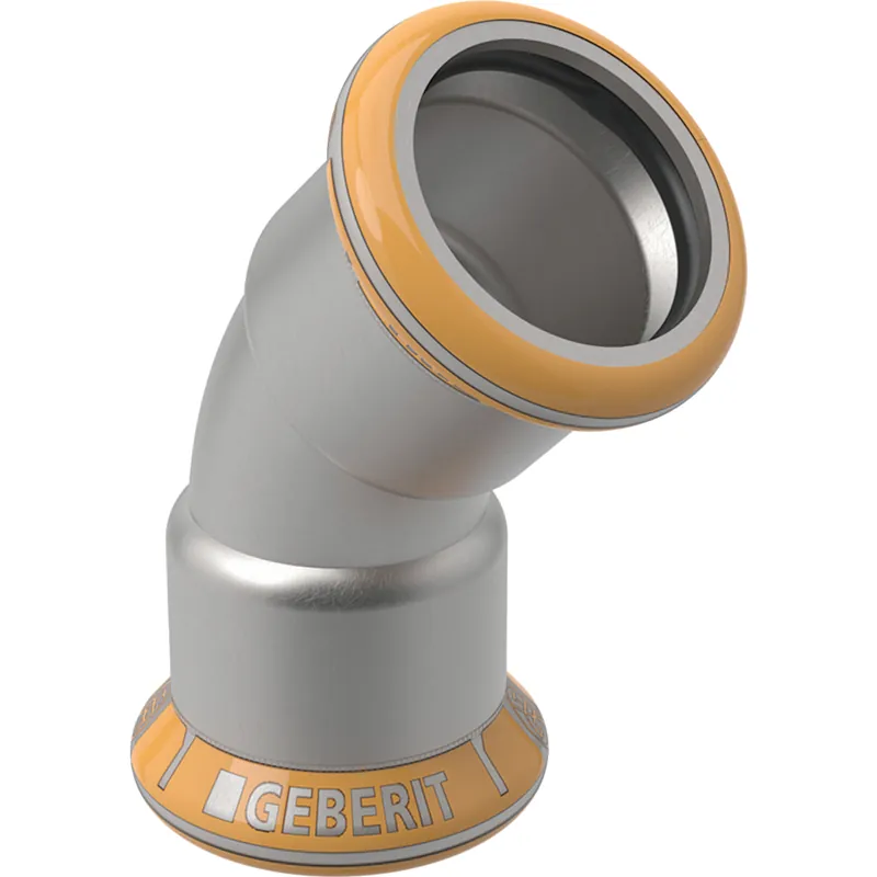 Topdeal - Geberit Mapress Therm rvs bocht 45 gr 22 mm