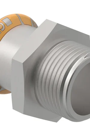 Geberit Mapress Therm RVS puntstuk 42 mm x 1 1/2" buitendraad 41710 | Prijs verlaagd