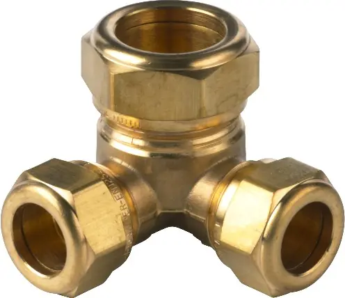 Aanrader | VSH Super hoek T-stuk verloop 22 x 15 x 15 mm knel x knel x knel 0871365