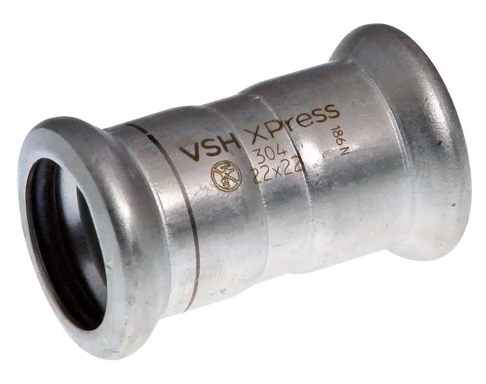 Populair | VSH XPress RVS 304 rechte koppeling 22x22mm 123460444