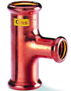 Aanrader - VSH Xpress T-stuk 35mm x 28mm x 35mm koper gas (pers x pers x pers) 4804261