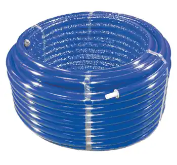 Zolang de voorraad strekt - Wavin Tigris PEX/AL meerlagenbuis glad, Ã16x2mm, 5 lagen, aluminium, PE, isolatie 13mm, flexibel, buis wit, 50m, blauwe mantel