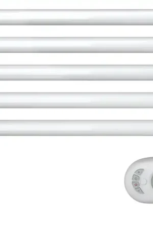 Zehnder Aura Buisradiator elektrisch tijdschakelklok links en rechts D-profiel 500W wit PBEZ-090-50/MQ - Aanbieding