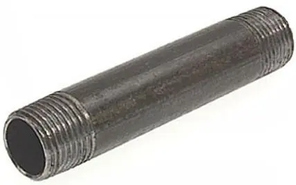 ZNB rechte koppeling, pijpnippel 1 1/2" x 1 1/2" L = 100mm staal (buitendraad x buitendraad) | Prijs verlaagd