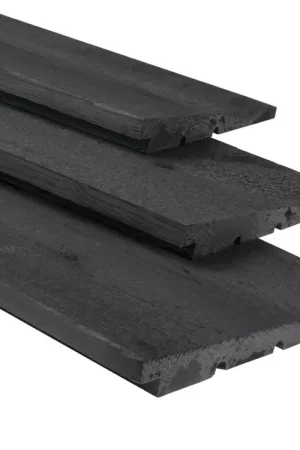 Sale | PAKAANBIEDING Zweeds rabat 11/22x195x4800mm verduurzaamd - 2x zwart gespoten - 130 stuks BOUWSUB