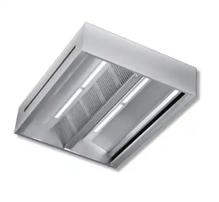 Klaar voor verzending | Inductiekap Eilandmodel BASIC 3000x2200x500mm