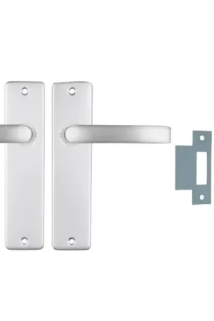 ODShop deurklink vierkant met kortschild blind en slot aluminium F1 | Nieuw in de shop
