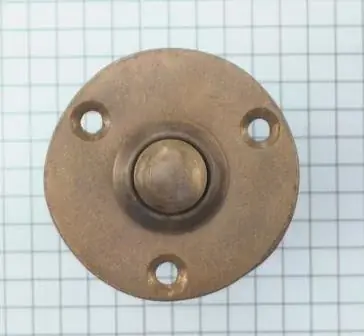 Beldrukker Rond messing Antiek 40 mm - Aanbieding