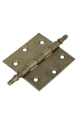 Actieprijs - Scharnier 3″ (76 x 76 mm) ijzer verbronsd met vaastorentje
