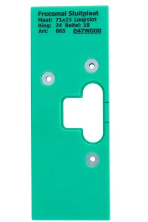 247WOOD Freesmal sluitplaat 71×23 - Beperkte voorraad