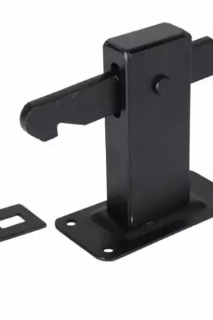 Deurvastzetter met vloerplaat 120 x 67 x 7 mm zwart - Prijs verlaagd
