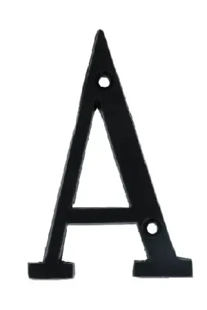 Actie - Letter A Klein IJzer zwart 75 mm