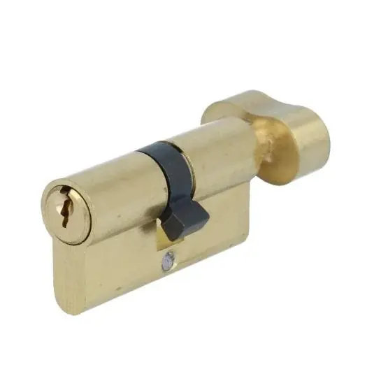 Profielcilinder met knop Standaard 30/30 messing | Nieuw