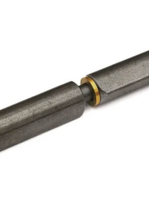 Aanlaspaumelle met smeernippel, stalen pen en messing ring 180×22 mm blank staal - Bespaar meer
