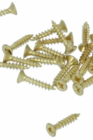 20 stuks messing kleur schroeven pozy drive 3.0 x 16 mm | Nu kopen