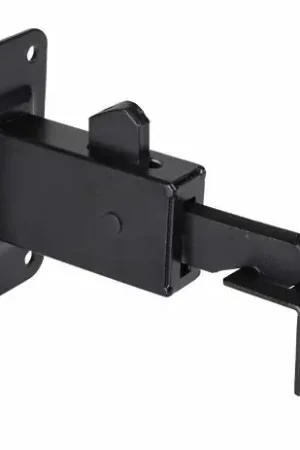 Deurvastzetter met muurplaat 116 x 59 x 7 mm zwart | Outlet