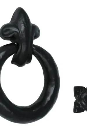 Deurklopper ring, ijzer zwart - Fabrieksprijs