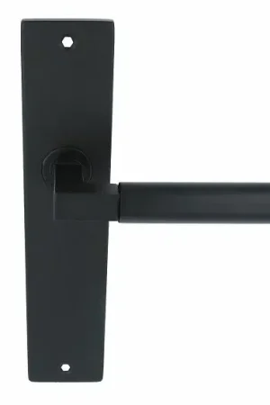 Deal - Deurklink Bauhaus Massief zwart Op langschild Blind