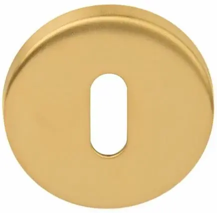 Sleutelplaatje Rond PVD mat goud | Korting