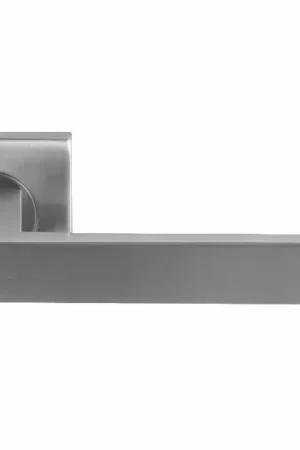Deurklink Basis vierkant op rozet rvs - Direct kopen