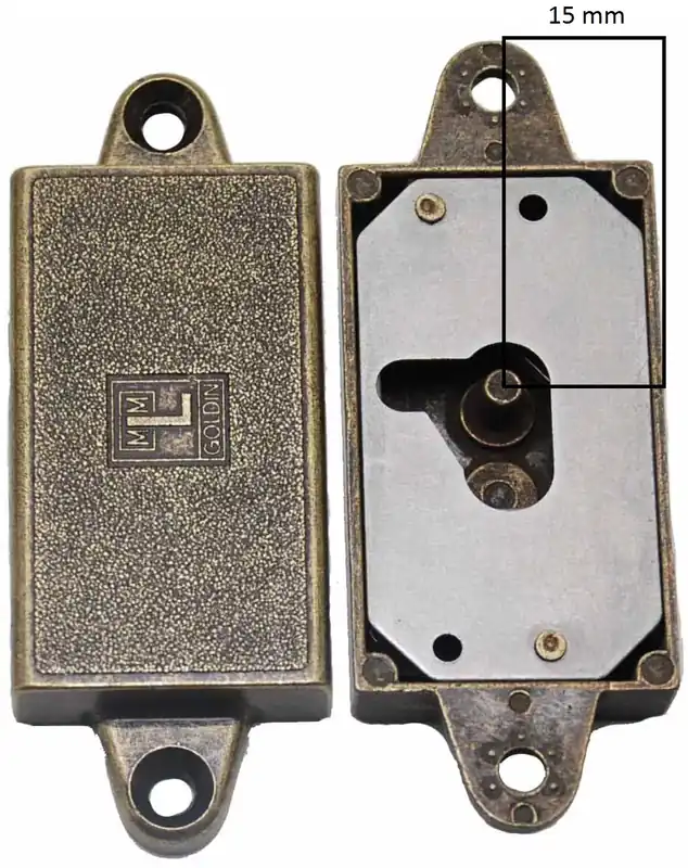 Bespaar nu | Meubelslot 15 mm links brons