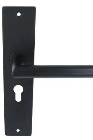 Deurklink Basis Rond zwart Op langschild PC55 | Nieuwe release