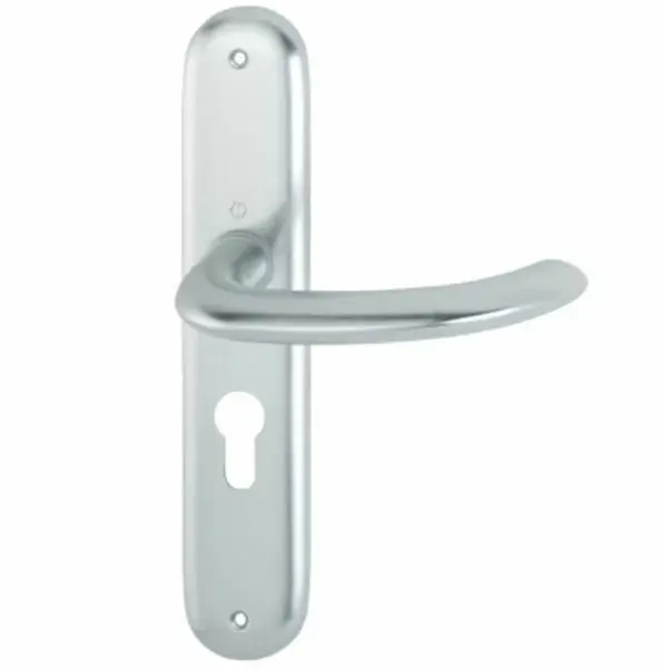 Hoppe deurklink Marseille op schild PC55 aluminium F1 - Mis het niet
