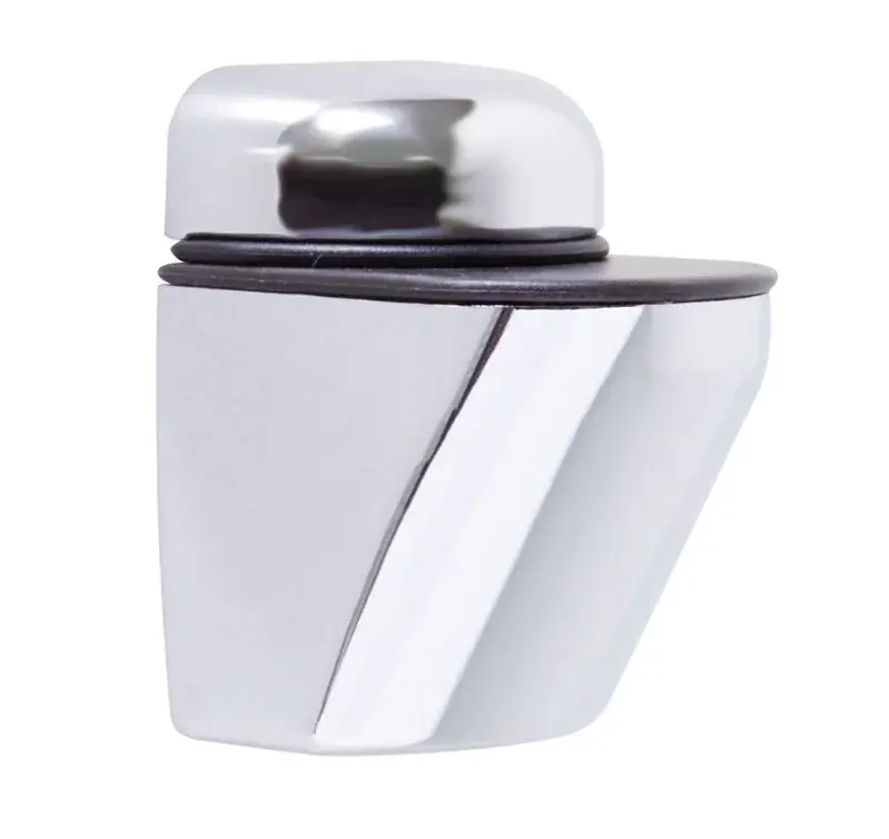 Glasplaatdrager rond chroom | Veilig winkelen