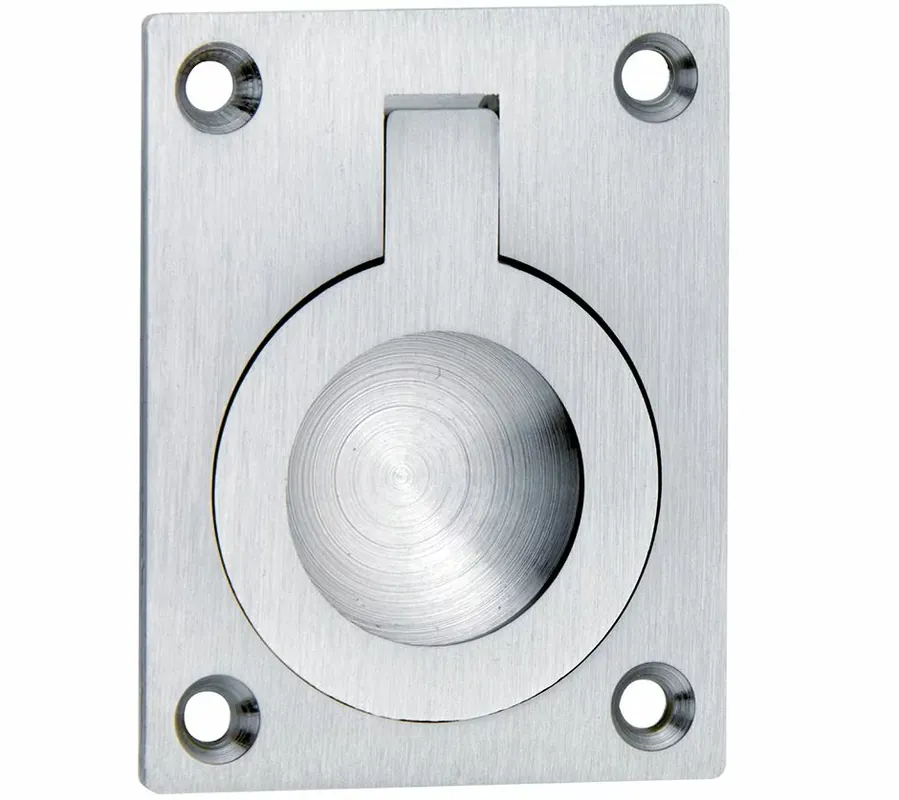 Luikring rechthoekig 50×38 mm mat chroom | Wees er snel bij