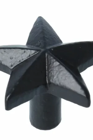 Dagdeal - Knop Ster IJzer zwart 39 mm