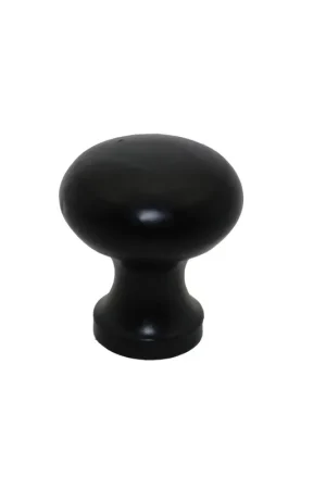 Voordelig | Knop rond ijzer zwart 30 mm